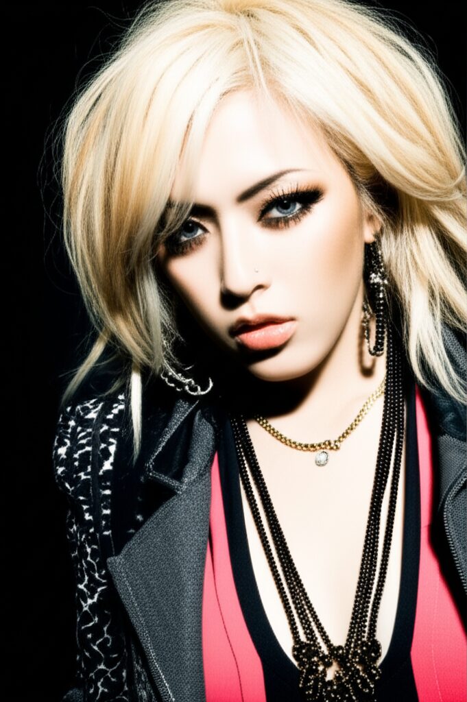 金髪の女性の顔のアップ写真