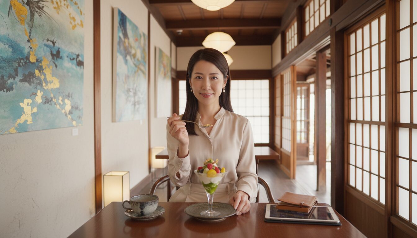 金沢でのビジネスや充実したライフスタイルを楽しむ自立した女性のイメージ